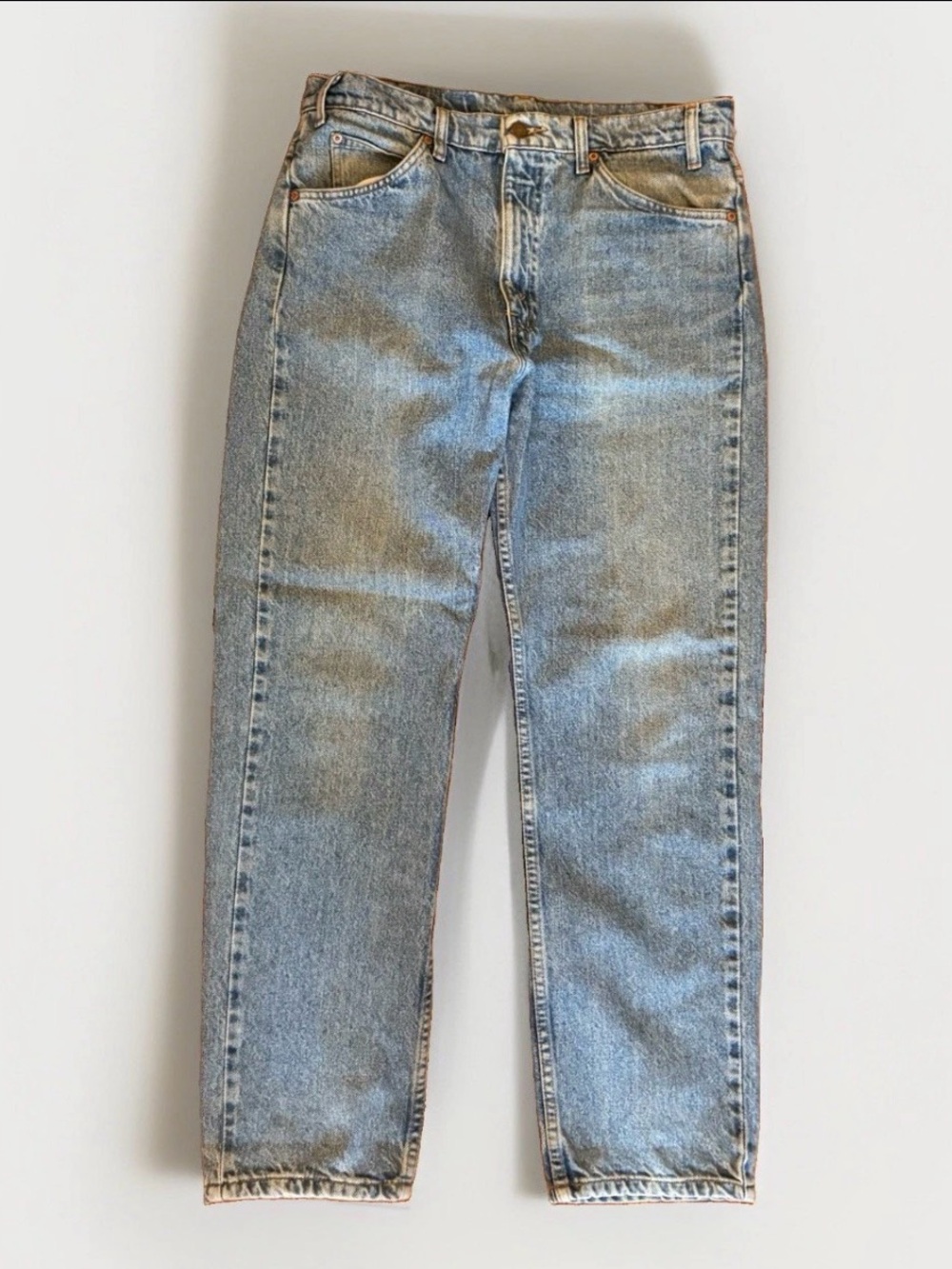 Vintage 90’s Levi’s 505 Straight Leg Orange Tab Blue Jeans - Picture 1 of 9